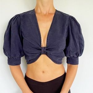 NWT YFB Miranda crop blouse top